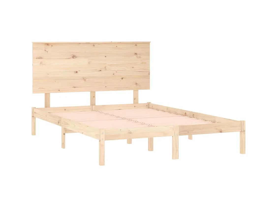 Bedframe zonder matras 140x190 cm massief grenenhout