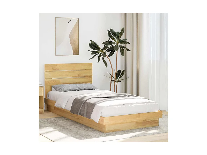 Bedframe met hoofdbord zonder matras 75 x 190 cm