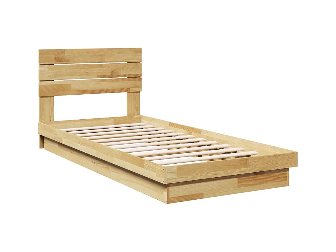 Bedframe met hoofdbord zonder matras 75 x 190 cm