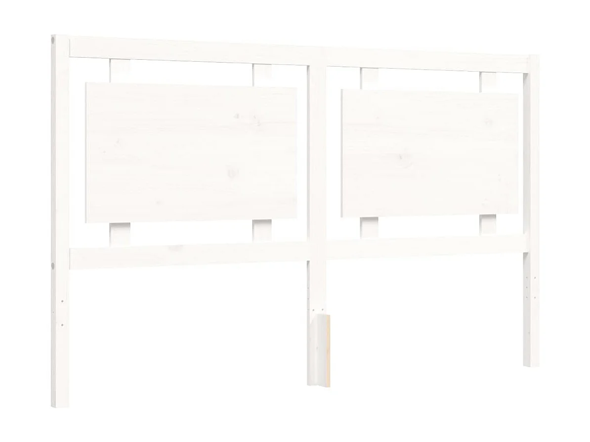 Cadre de lit sans matelas blanc 160x200 cm bois de pin massif