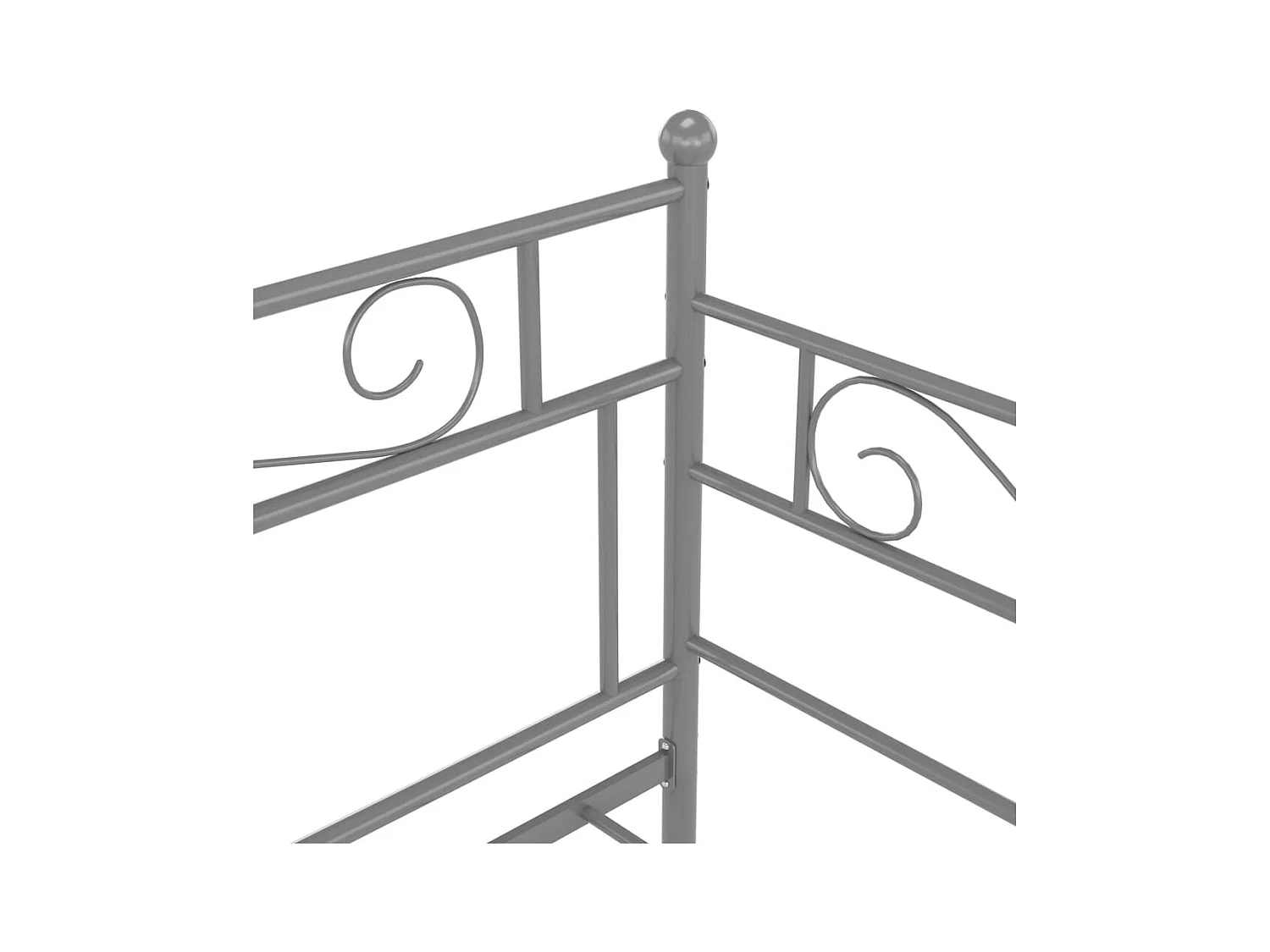 Estructura de sofá cama extensible sin colchón metal gris 90x200cm