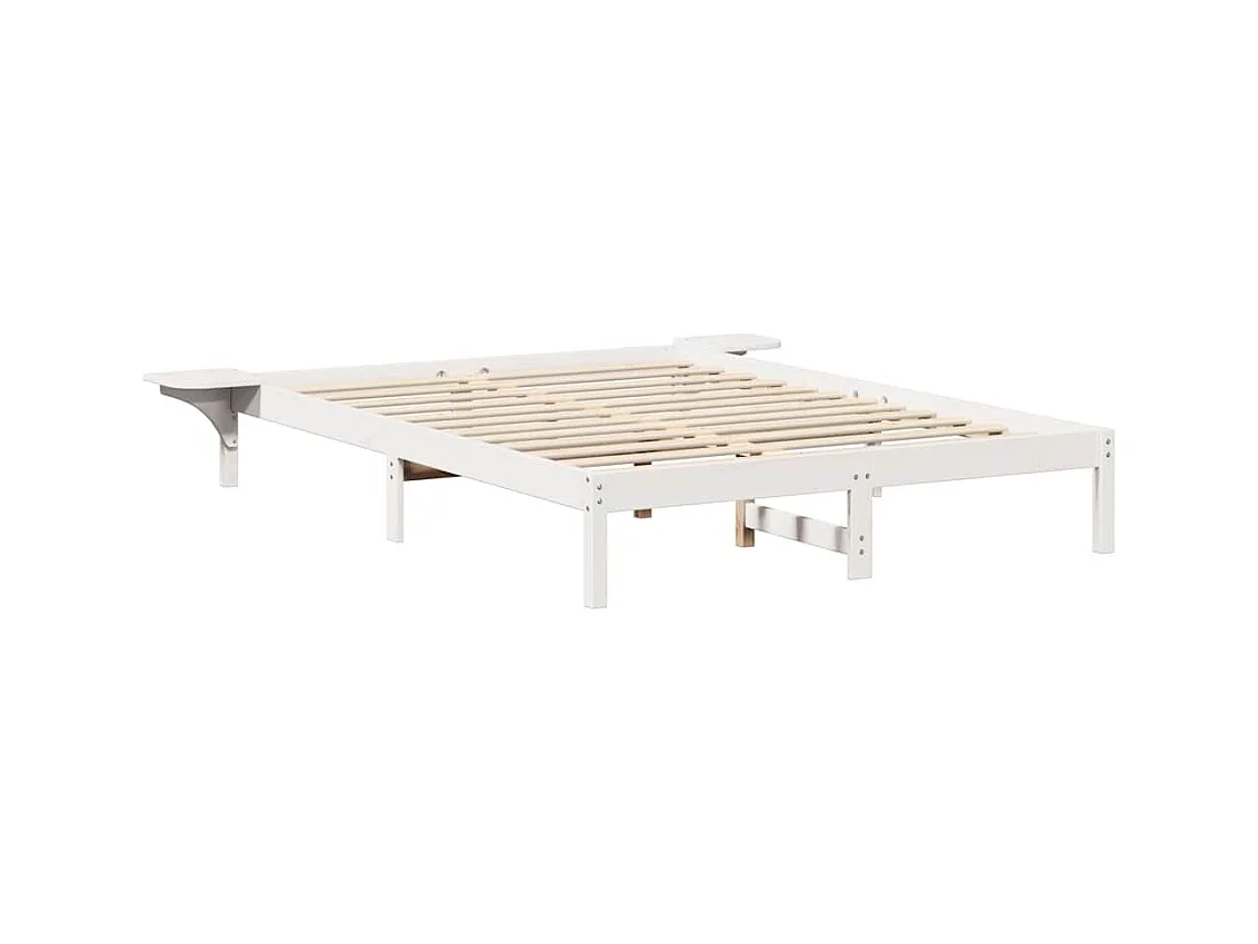 Bedframe met nachtkastjes Wit 150 x 200 cm Wit