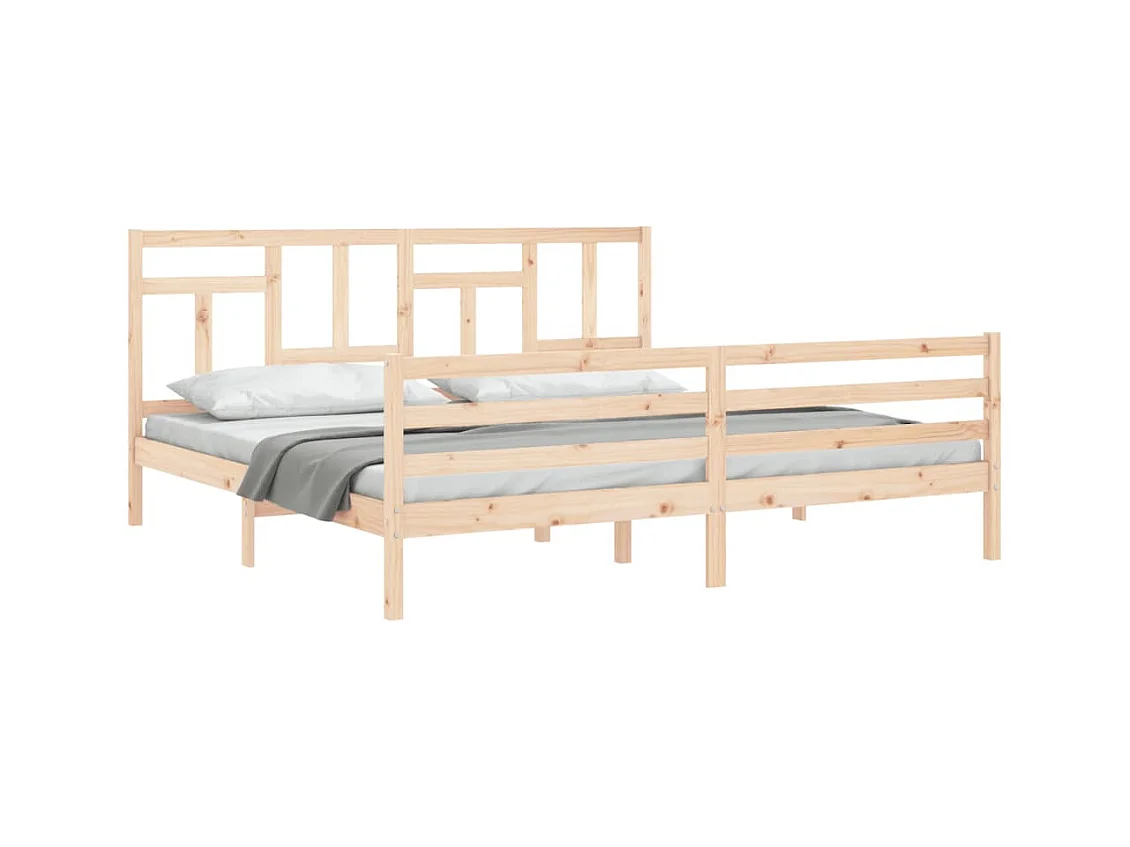 Struttura letto senza materasso 200x200 cm in legno massello