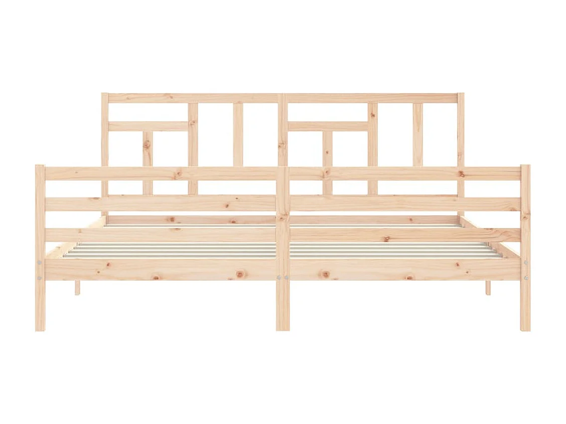 Struttura letto senza materasso 200x200 cm in legno massello