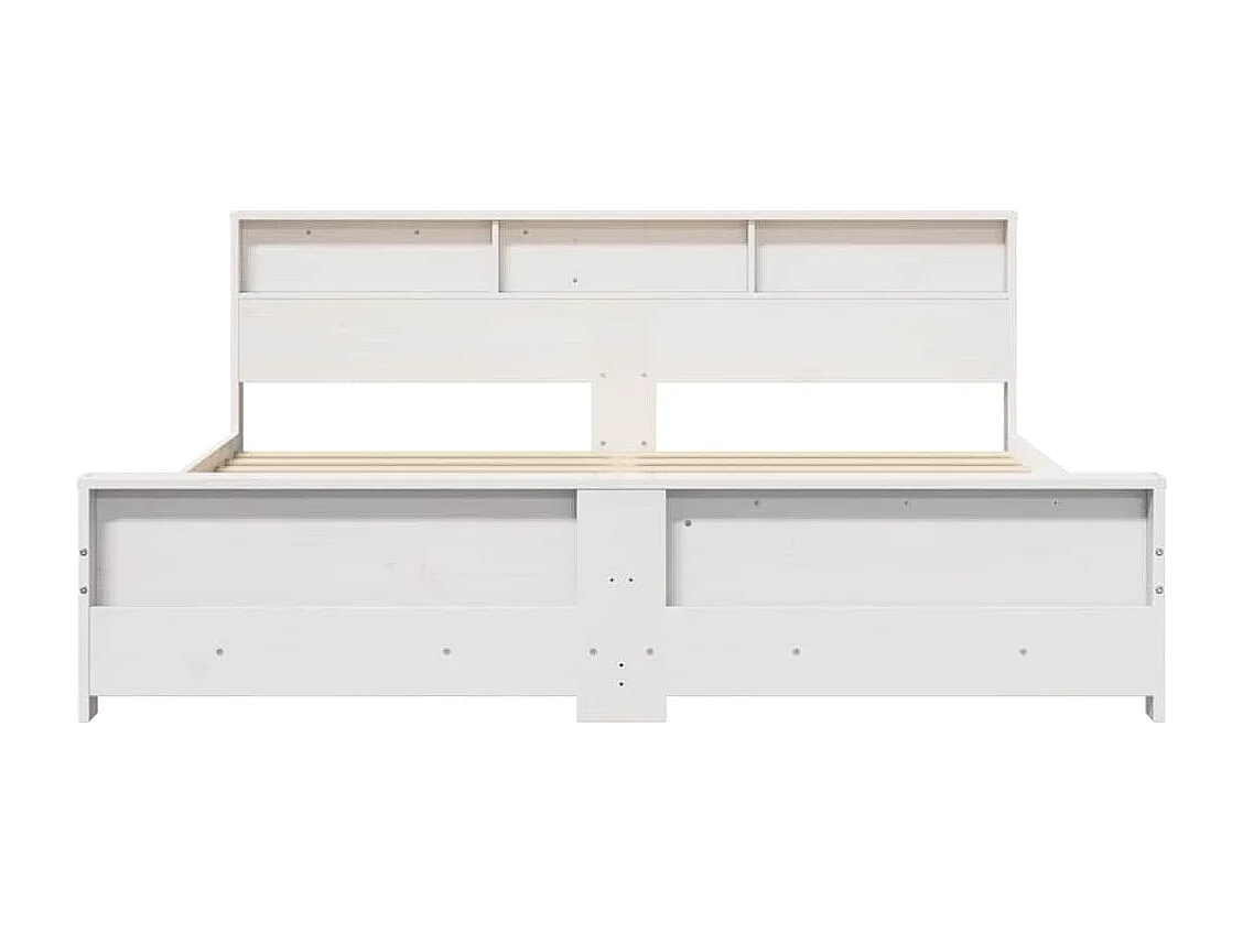 Struttura letto bianca 180 x 200 cm Legno massello di pino