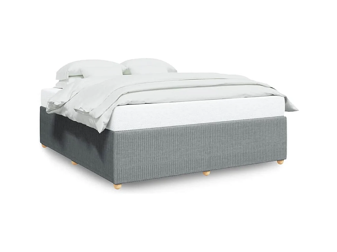 Bedframe zonder matras lichtgrijs 180x200 cm stof