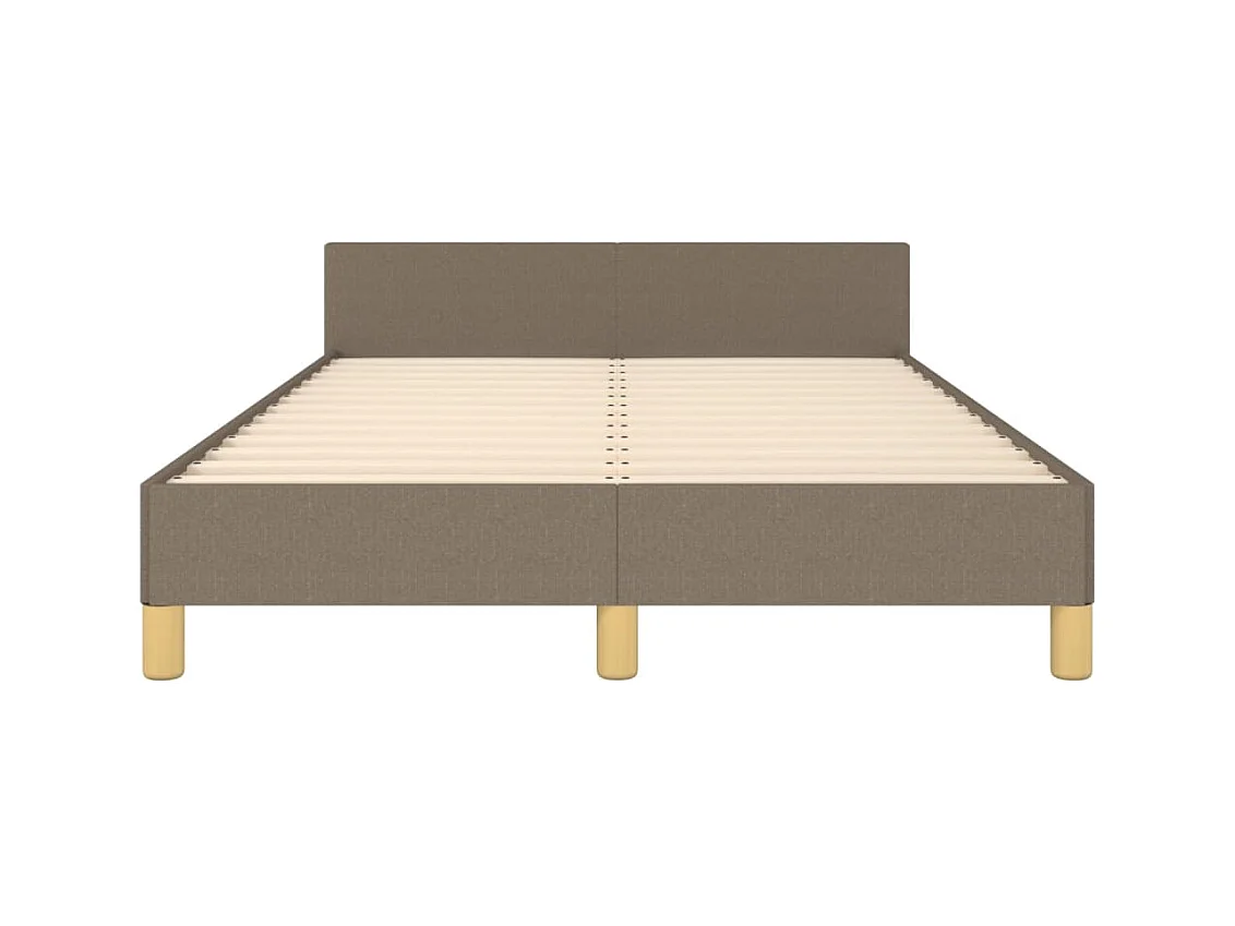 Estructura de cama sin colchón tela color topo 120x200 cm