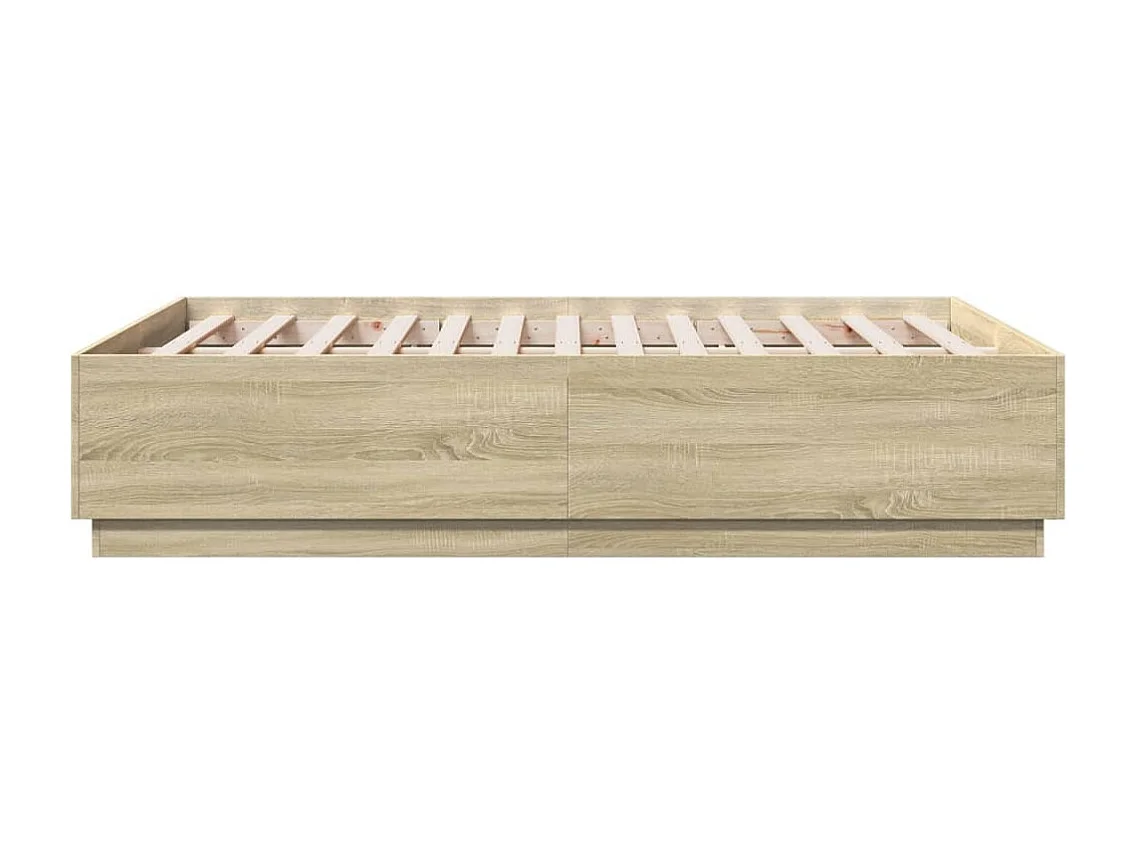 Estructura de cama sin colchón roble Sonoma 120x190 cm