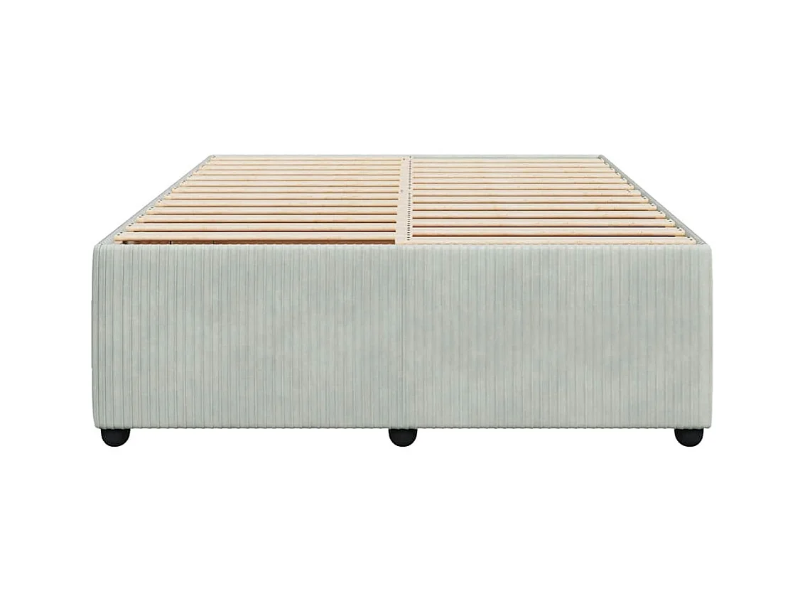 Bedframe zonder matras lichtgrijs 160x200 cm fluweel