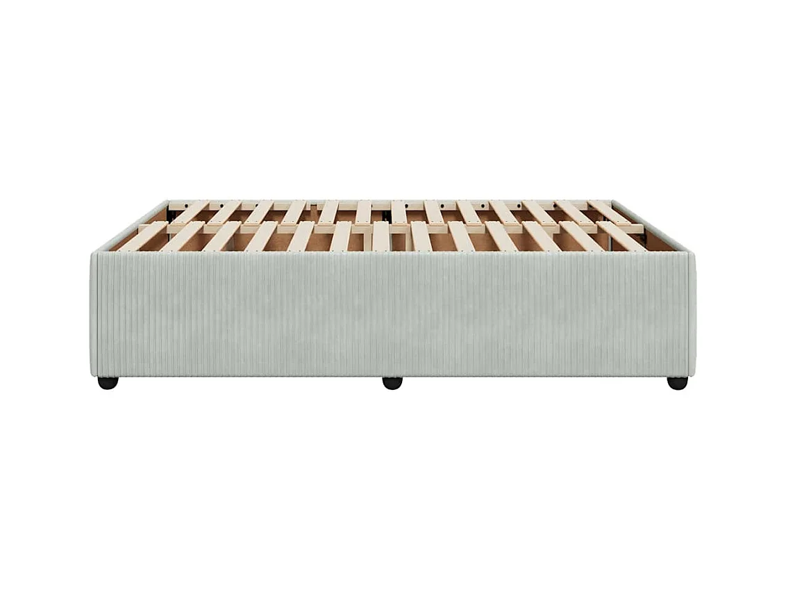 Bedframe zonder matras lichtgrijs 160x200 cm fluweel