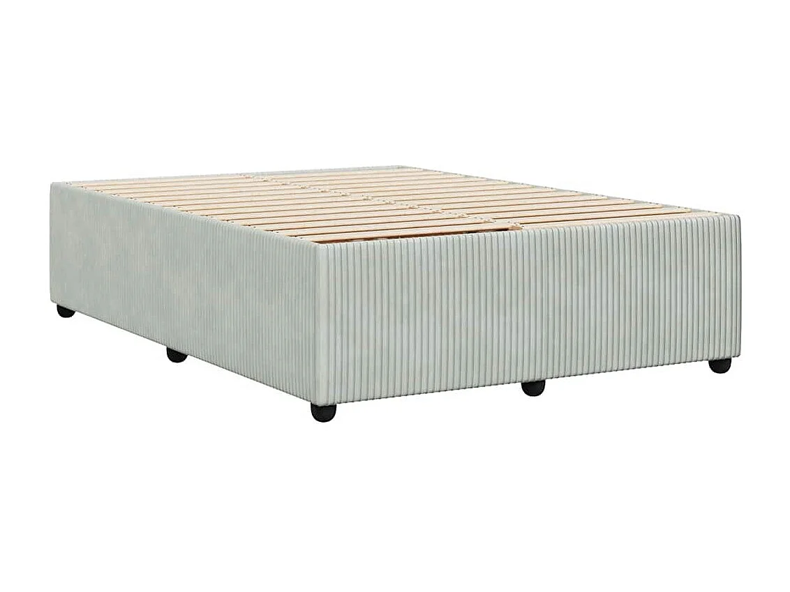 Struttura letto senza materasso grigio chiaro 160x200 cm velluto