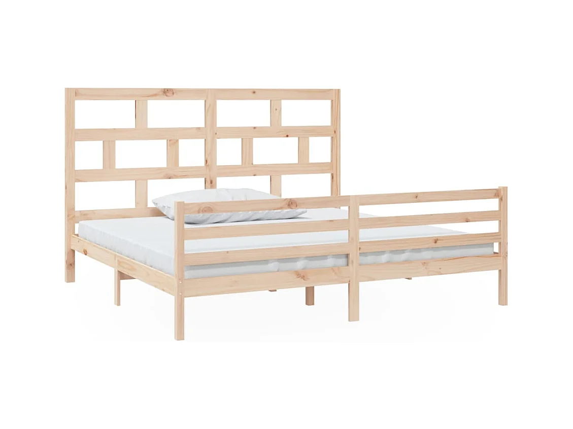 Struttura letto senza materasso in legno massello 200x200 cm