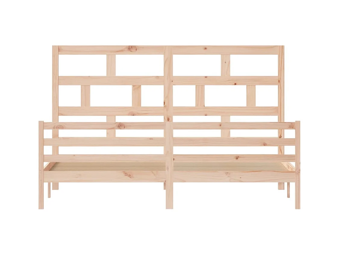 Struttura letto senza materasso in legno massello 200x200 cm