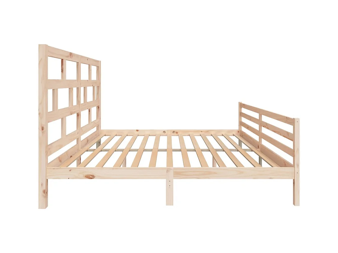 Struttura letto senza materasso in legno massello 200x200 cm