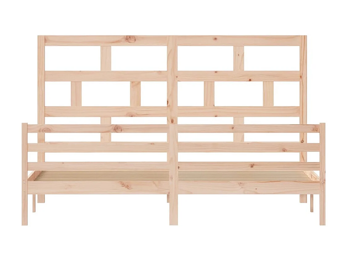 Estructura de cama sin colchón de madera maciza 200x200 cm