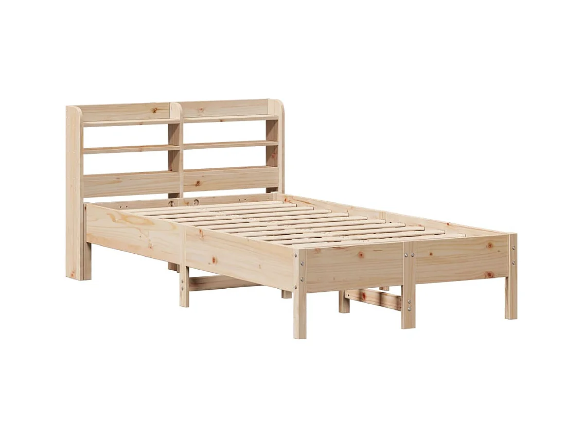 Estructura de cama sin colchón 120x190 cm madera maciza de pino