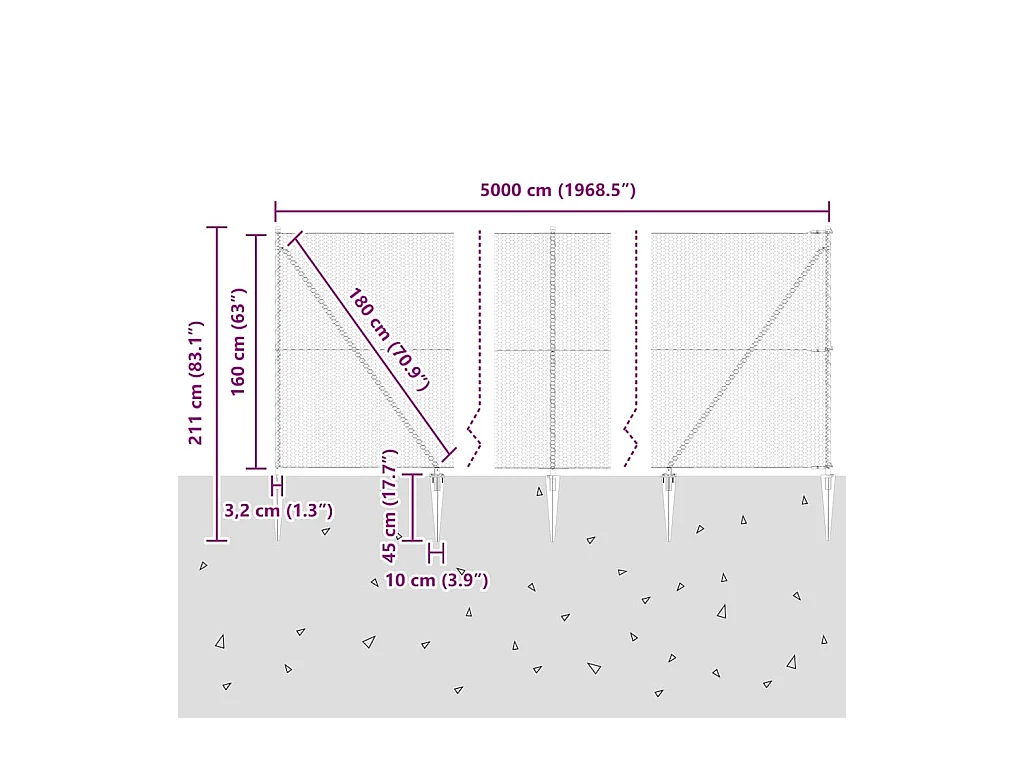 Rete a doghe con materasso Cappuccino 100x200 cm