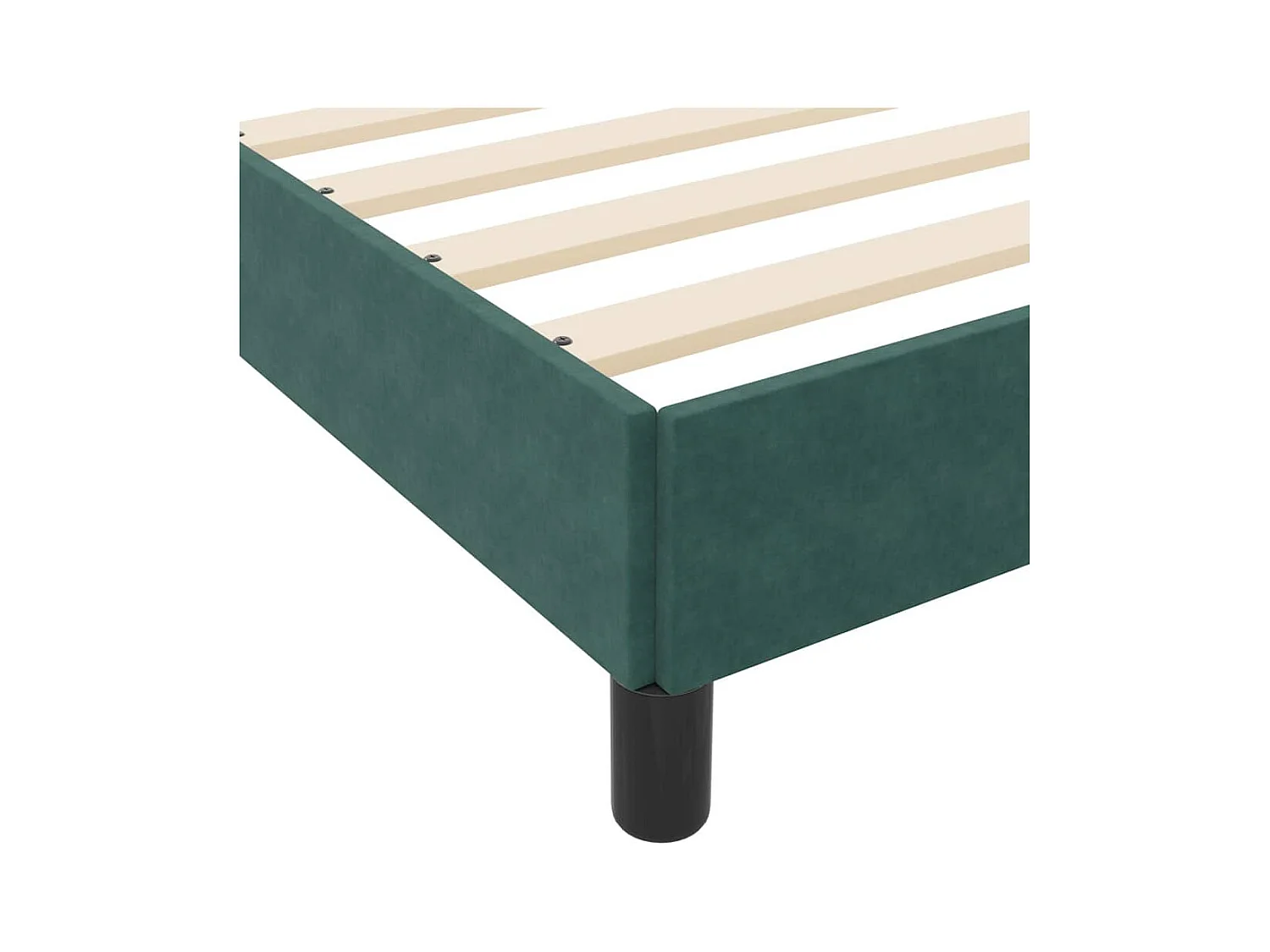 Boxspringbett mit Matratze Dunkelgrün 100 x 200 cm Samt