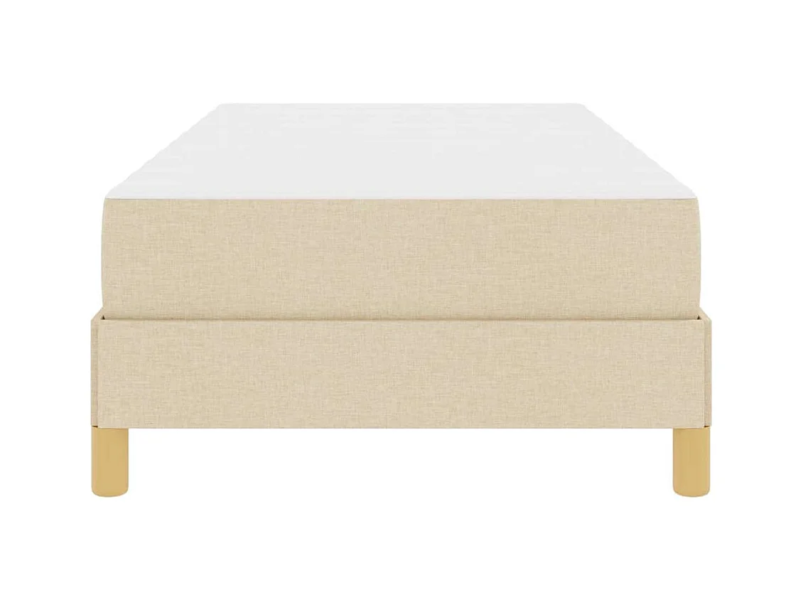 Letto a molle color crema e marrone 90 x 190 cm