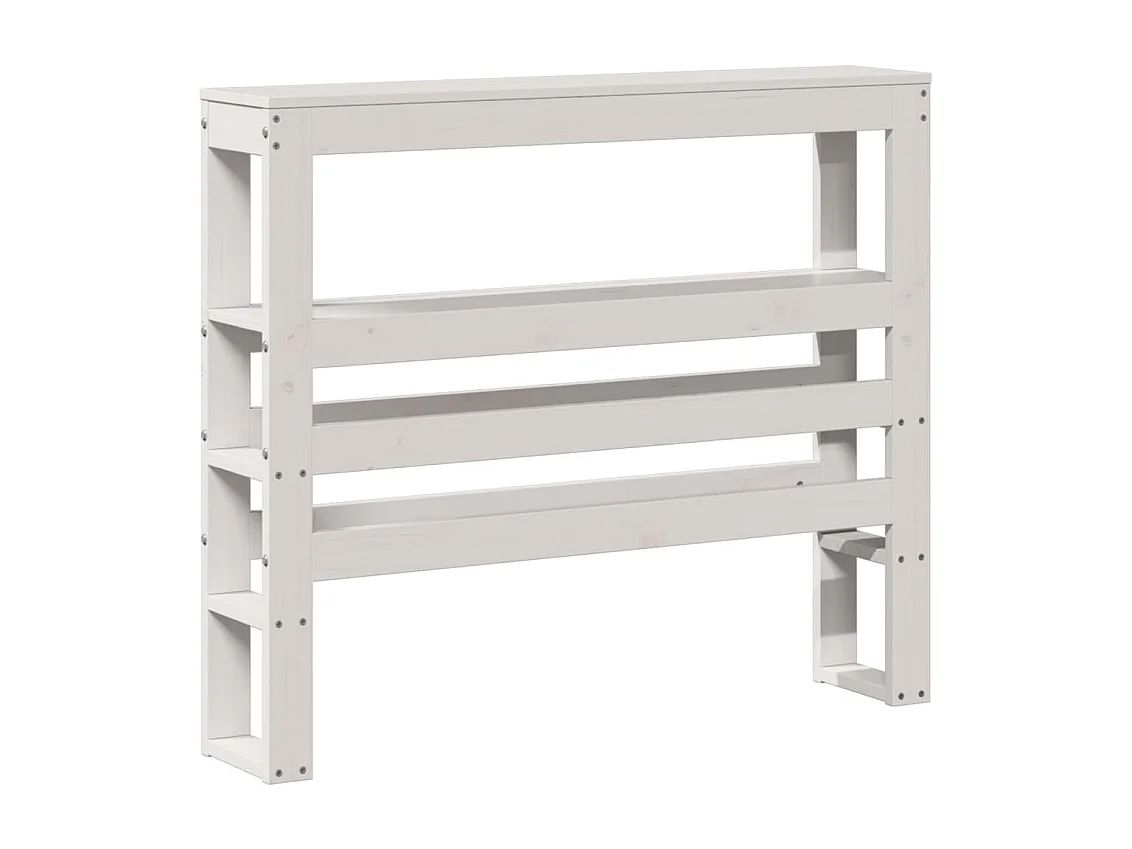 Bedframe met hoofdbord zonder matras wit 90x190 cm