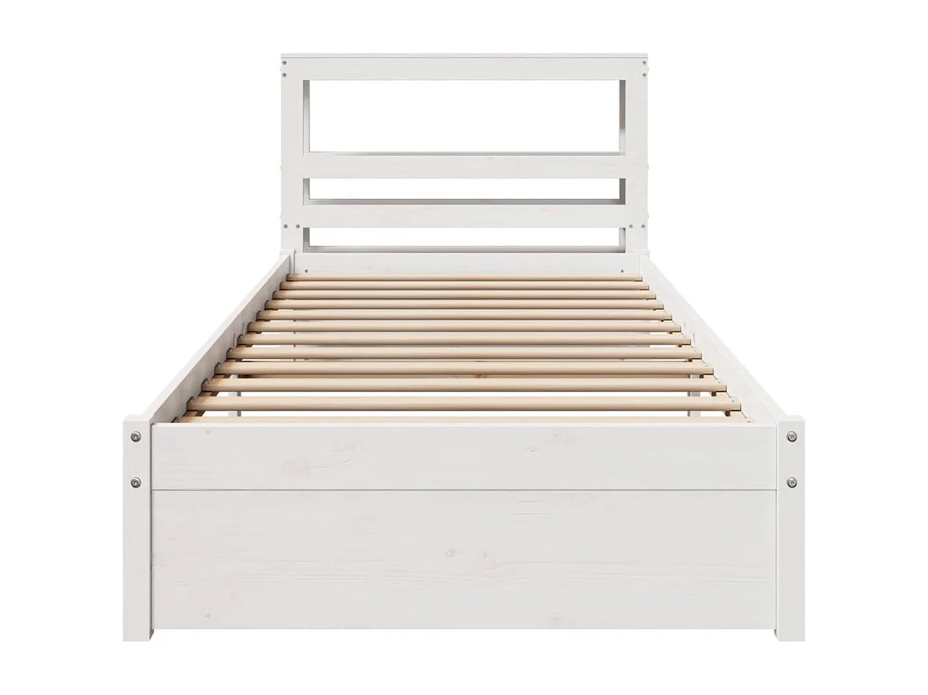 Cadre de lit avec tête de lit sans matelas blanc 90x190 cm