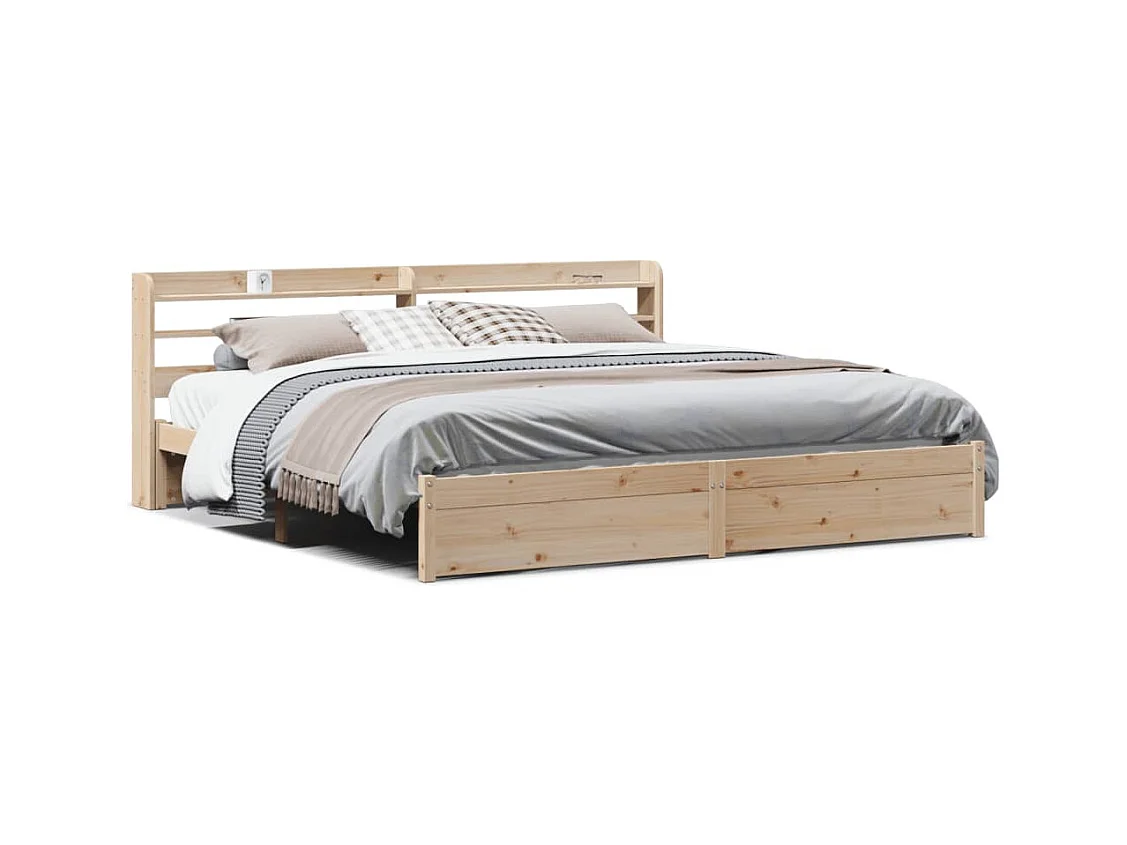 Bettgestell mit Kopfteil ohne Matratze 180x200 cm