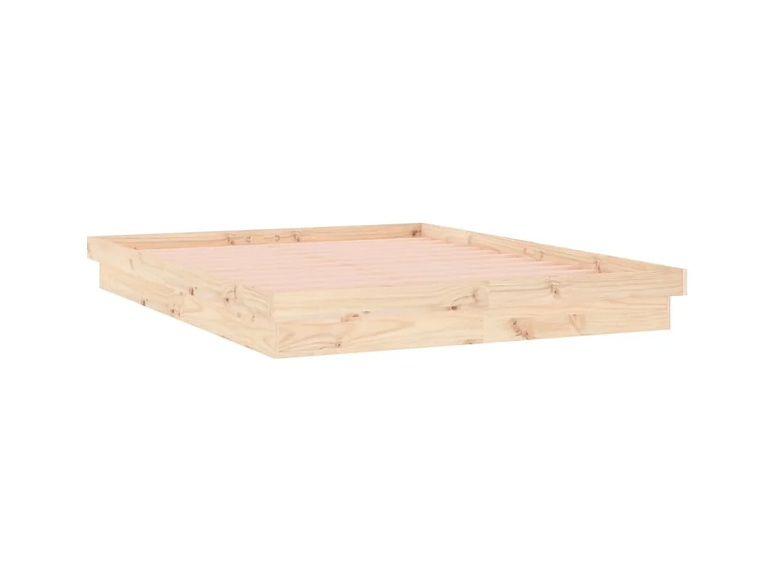 LED bedframe zonder matras massief hout