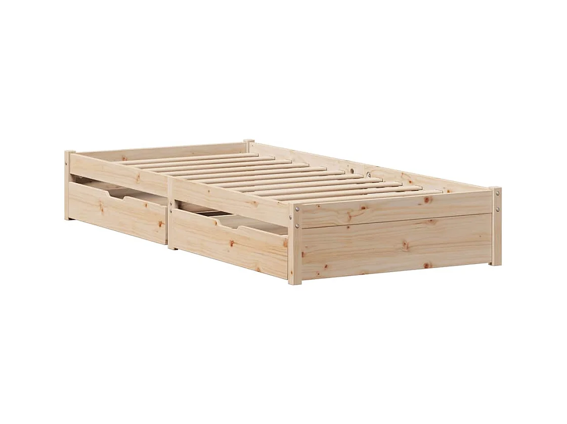 Cadre de lit sans matelas 100x200 cm bois massif de pin