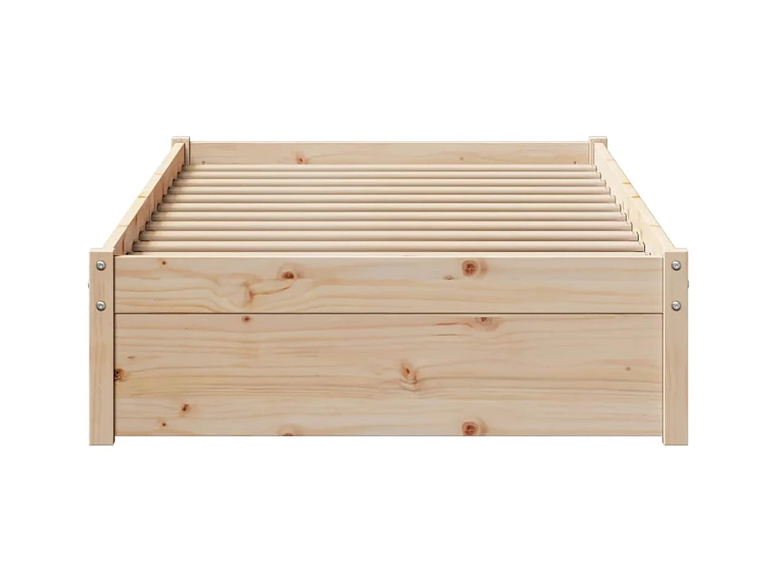 Cadre de lit sans matelas 100x200 cm bois massif de pin