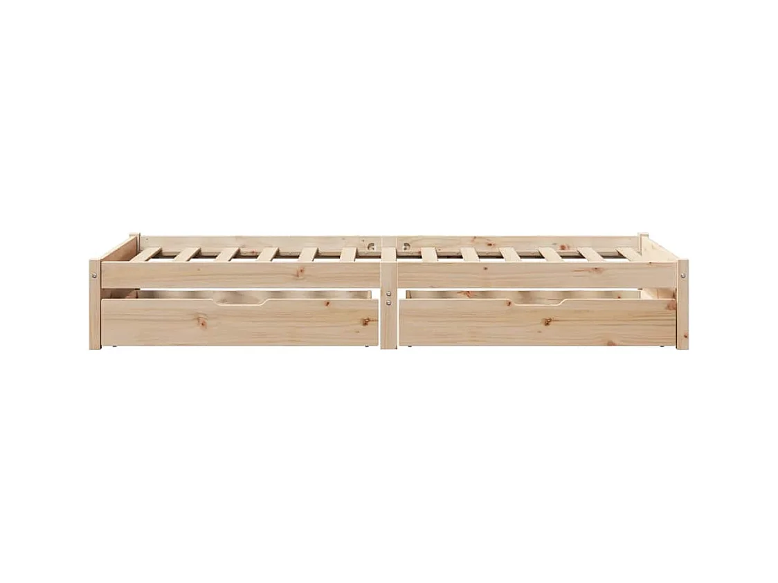 Cadre de lit sans matelas 100x200 cm bois massif de pin