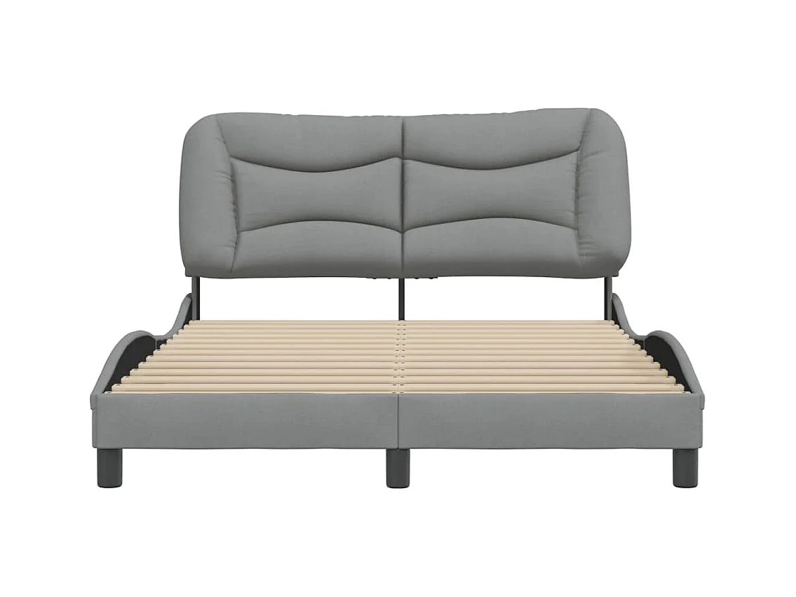 Bedframe zonder matras lichtgrijs 140x200 cm stof