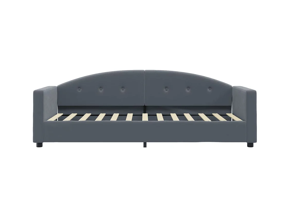 Donkergrijs slaapbank 80x200 cm fluweel