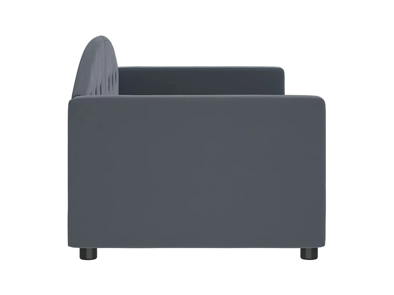 Donkergrijs slaapbank 80x200 cm fluweel