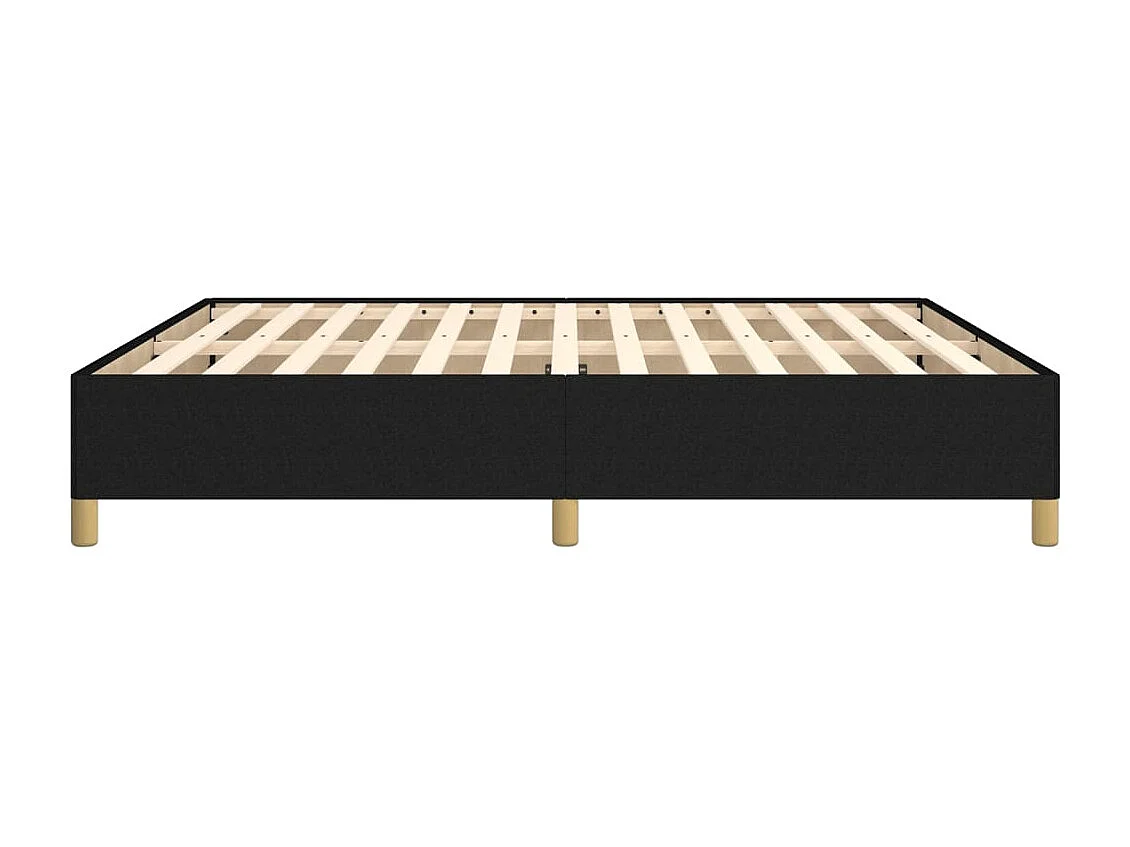 Cadre de lit sans matelas noir 180x200 cm tissu