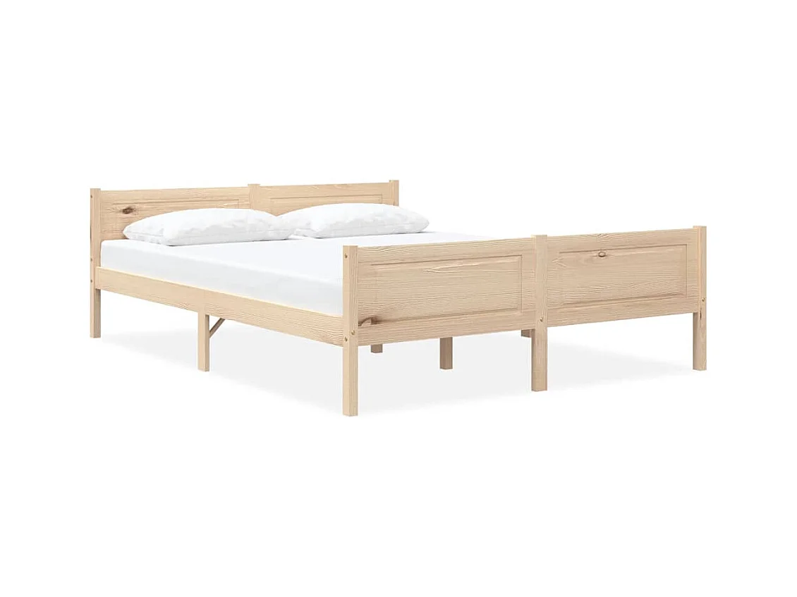 Struttura letto senza materasso in legno massello di pino 160x200 cm