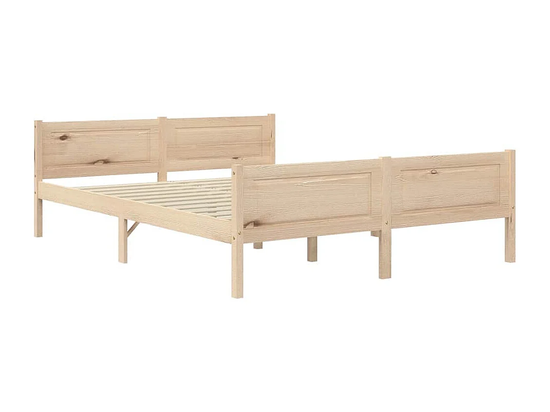 Cadre de lit sans matelas bois massif de pin 160x200 cm