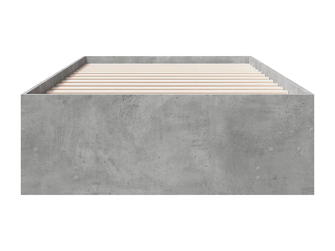 Struttura letto grigio cemento senza materasso 90x200cm in legno ingegnerizzato