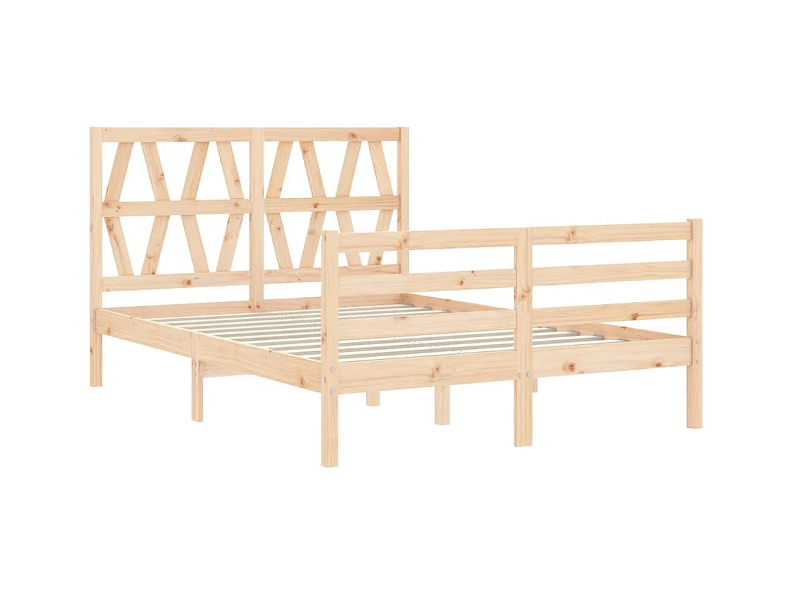 Bedframe zonder matras 140x200 cm massief hout
