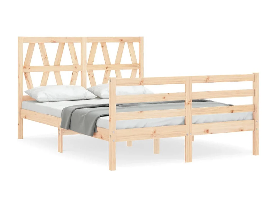 Cadre de lit sans matelas 140x200 cm bois massif