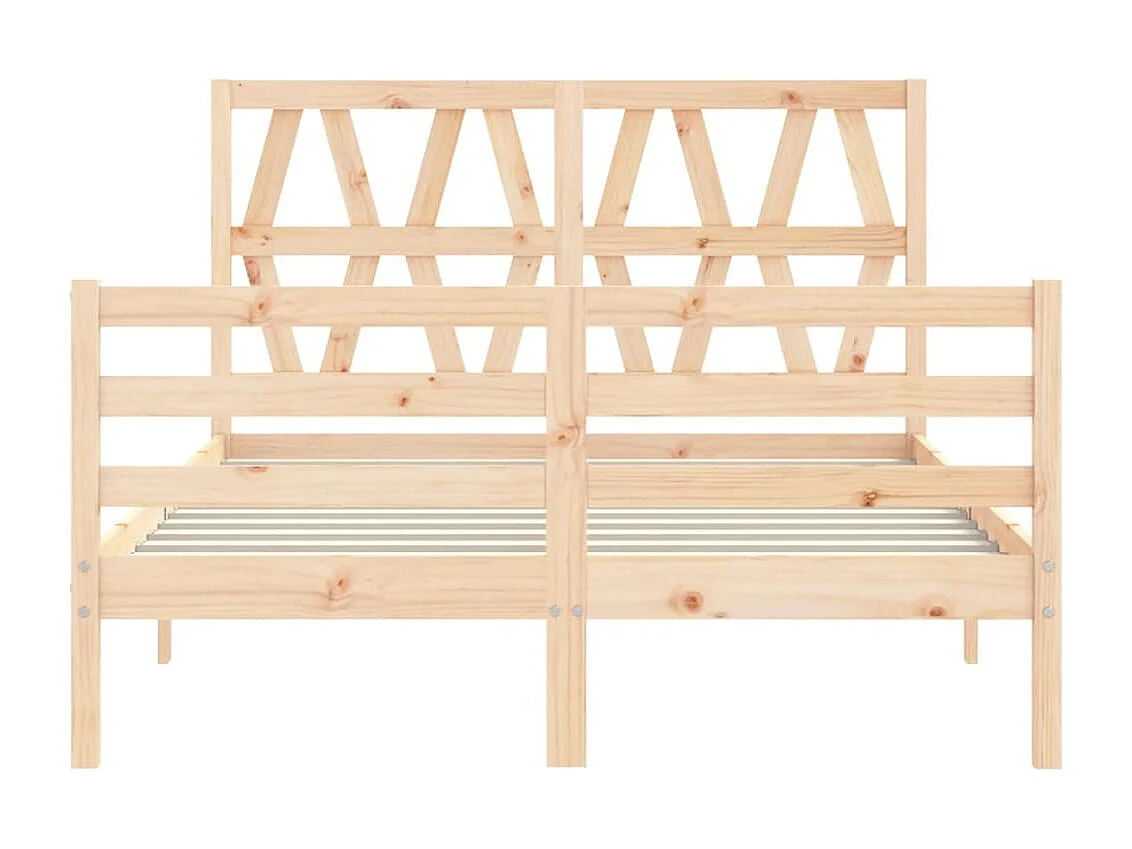 Cadre de lit sans matelas 140x200 cm bois massif