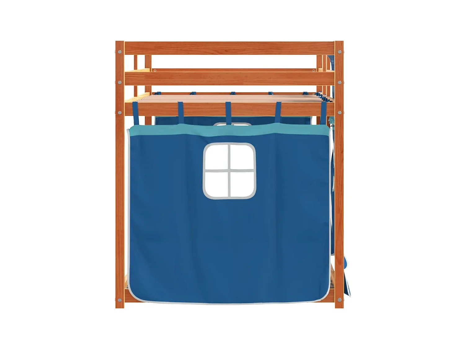 Stapelbed zonder matras blauw 75x190 cm massief grenenhout