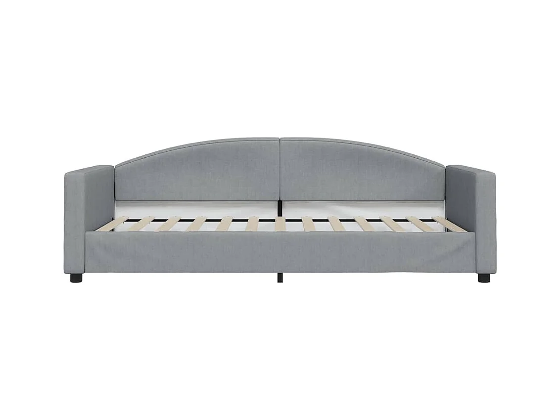 Lit de repos sans matelas gris clair 90x200 cm tissu