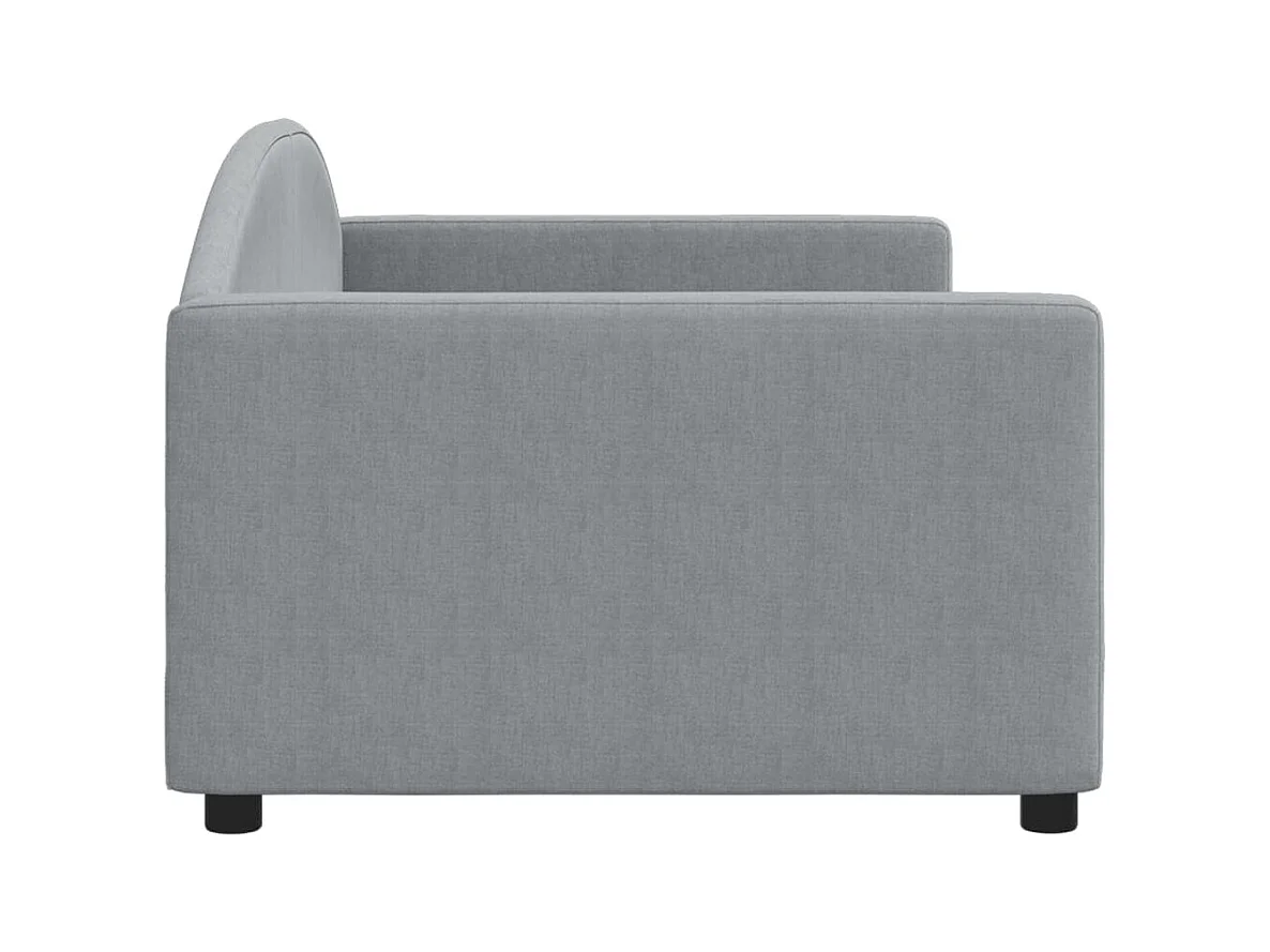 Lit de repos sans matelas gris clair 90x200 cm tissu