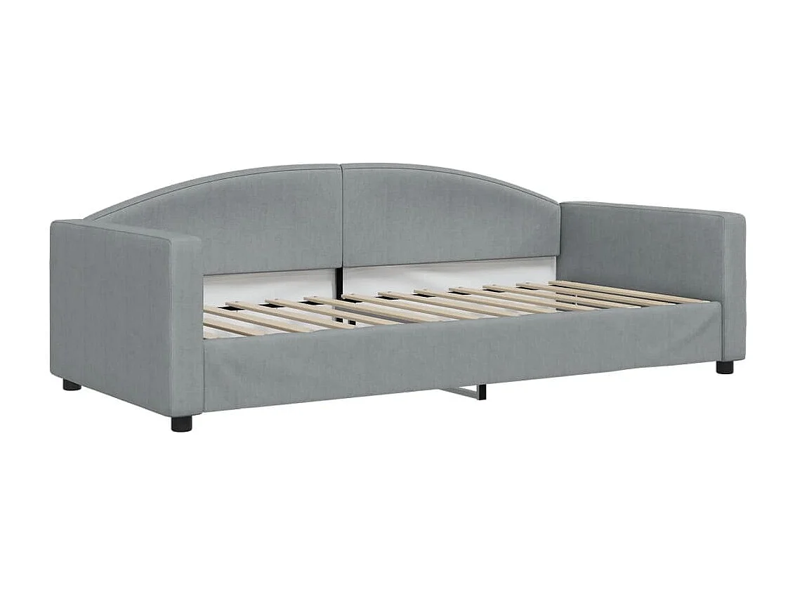 Lit de repos sans matelas gris clair 90x200 cm tissu