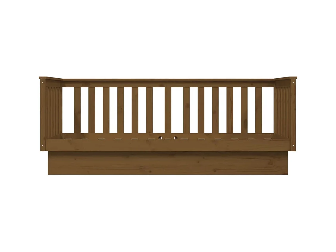 Lit de jour sans matelas marron miel 75x190 cm bois pin massif