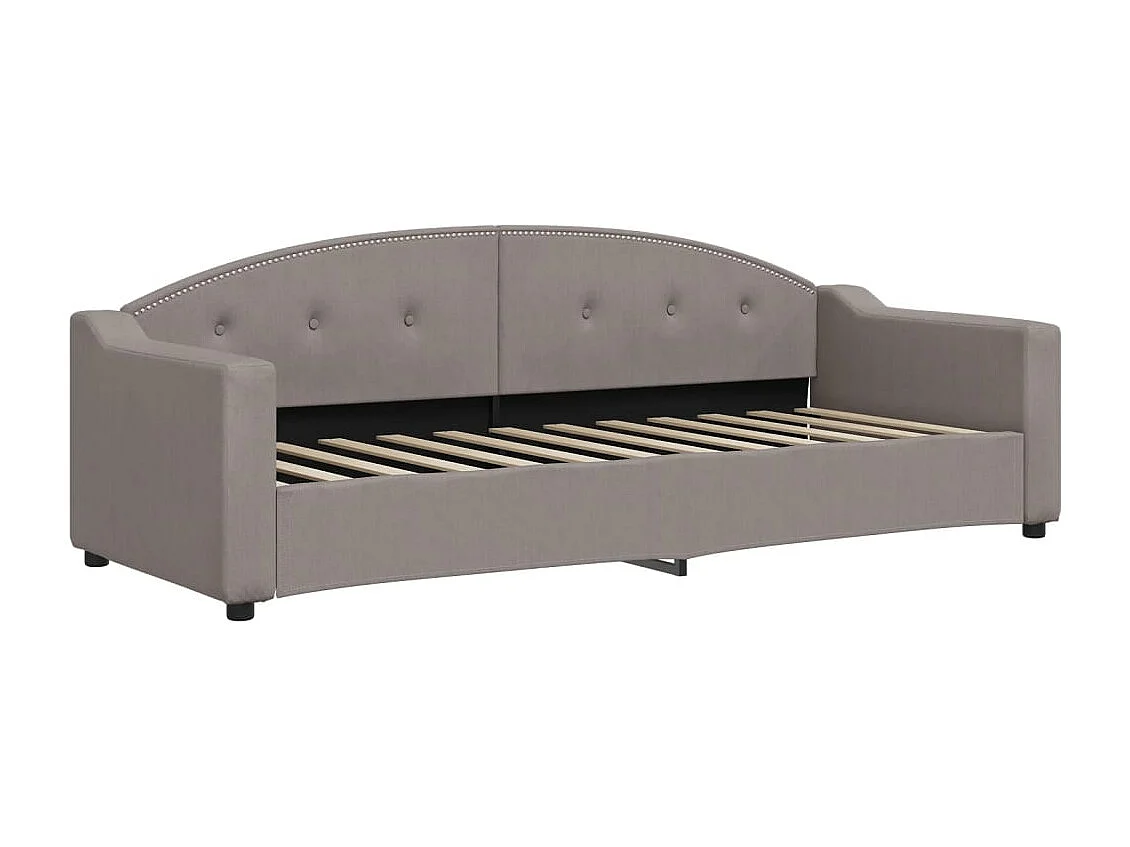 Cama de día con colchón de tela color topo 80x200 cm