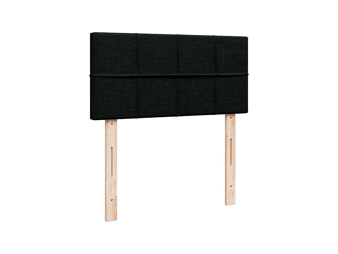 Lattenbodem en matras Zwart 80x200 cm Stof