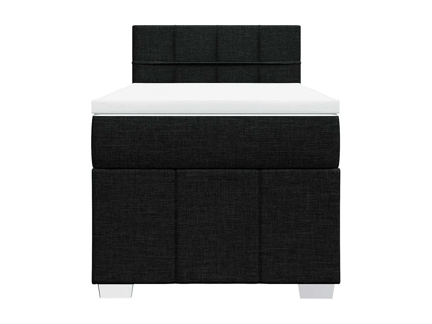 Somier de láminas y colchón Tejido Negro 80x200 cm