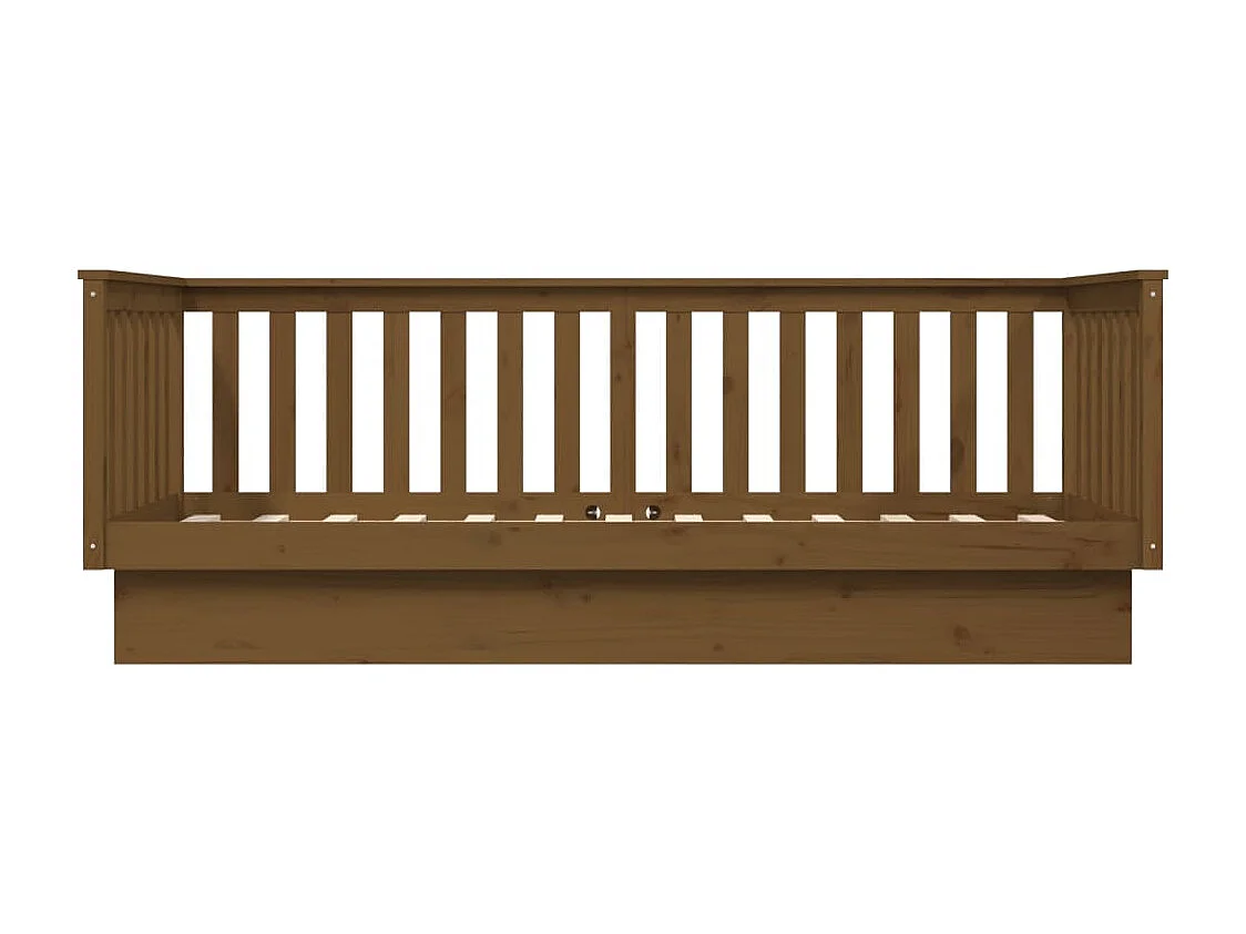 Lit de jour sans matelas marron miel 100x200 cm bois pin massif