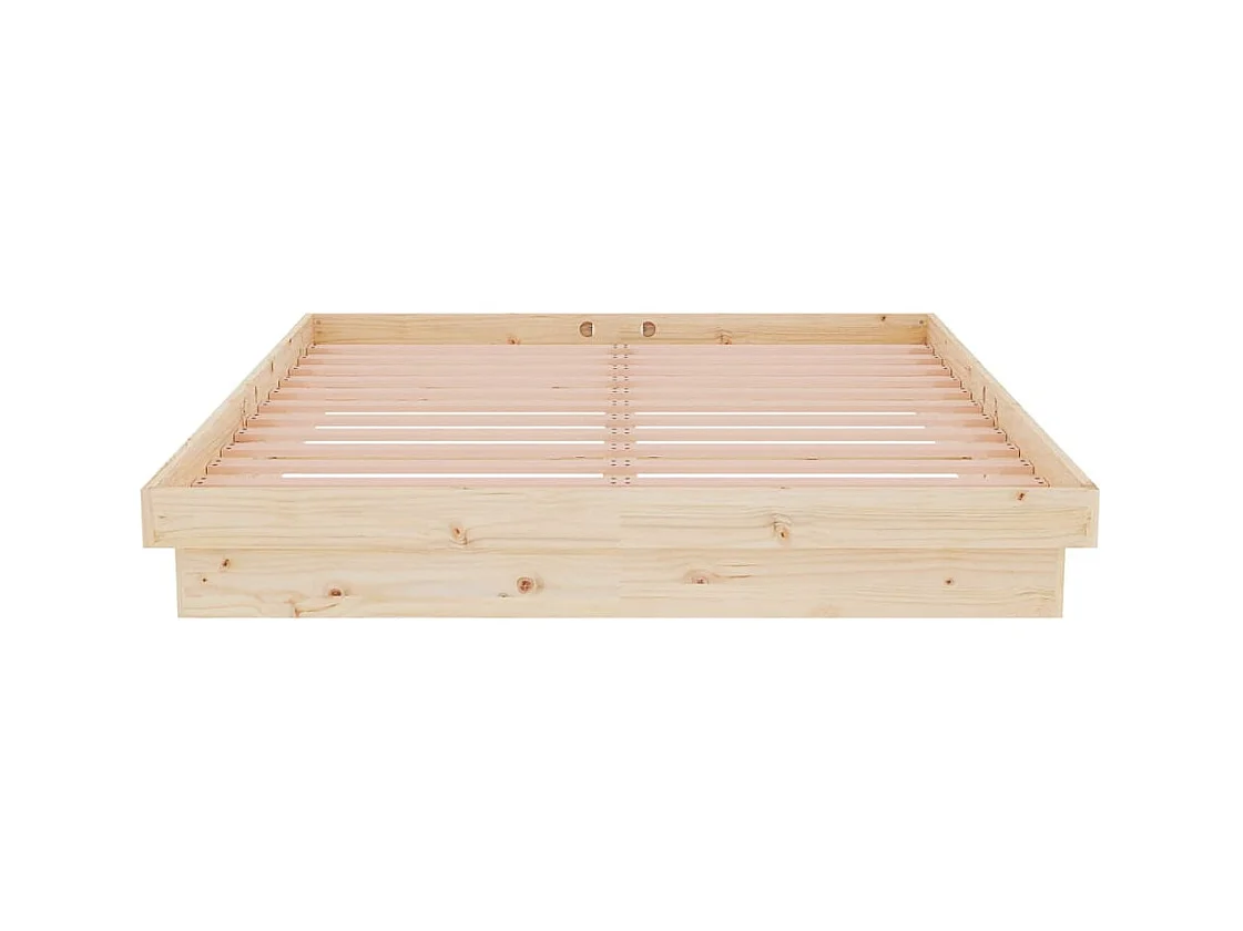 Struttura letto in legno massello senza materasso